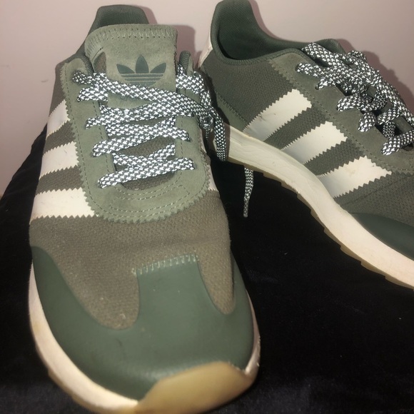 Army Green Adidas Sneakers - Picture 2 of 3